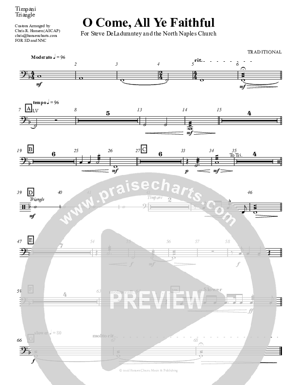 O Come All Ye Faithful Timpani (Chris Hansen)