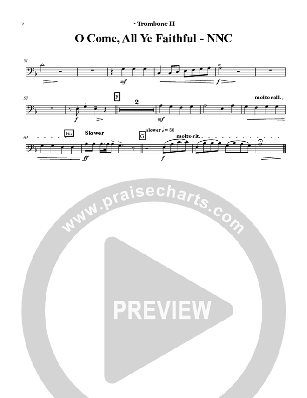 O Come All Ye Faithful Trombone 2 (Chris Hansen)