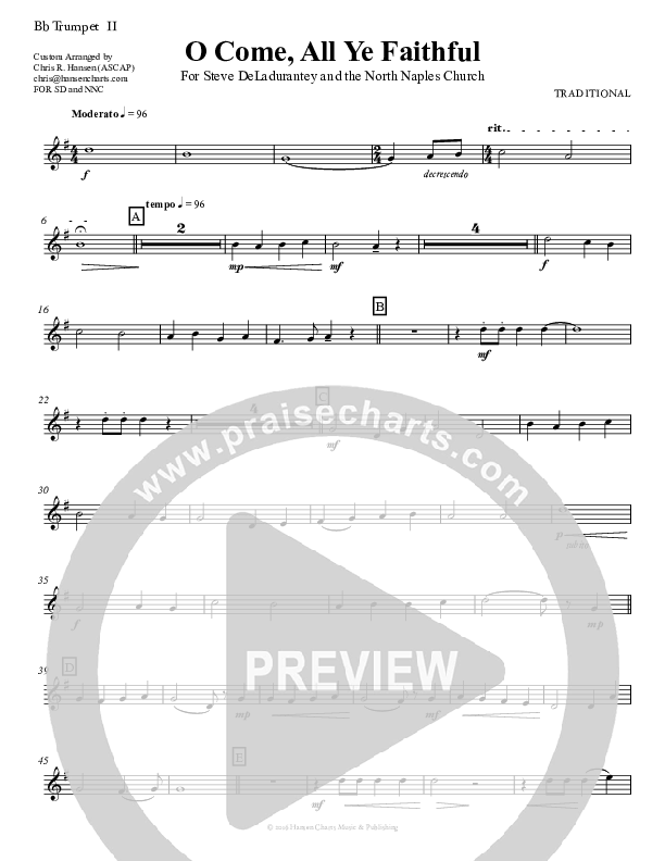 O Come All Ye Faithful Trumpet 2 (Chris Hansen)