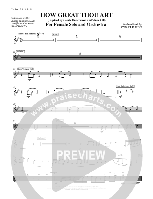 How Great Thou Art Clarinet (Chris Hansen)