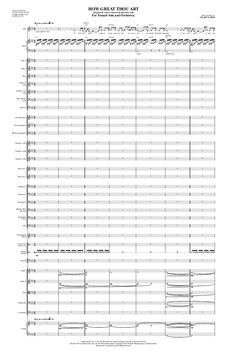 How Great Thou Art Conductor's Score (Chris Hansen)