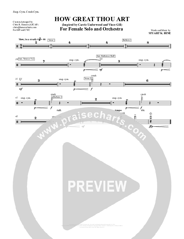 How Great Thou Art Cymbals (Chris Hansen)