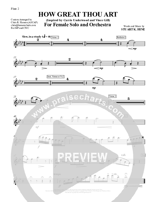 How Great Thou Art Flute (Chris Hansen)