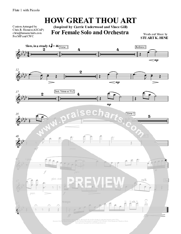 How Great Thou Art Flute/Piccolo (Chris Hansen)