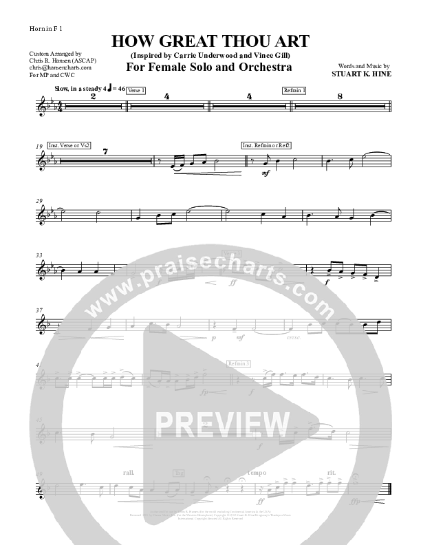 How Great Thou Art French Horn (Chris Hansen)