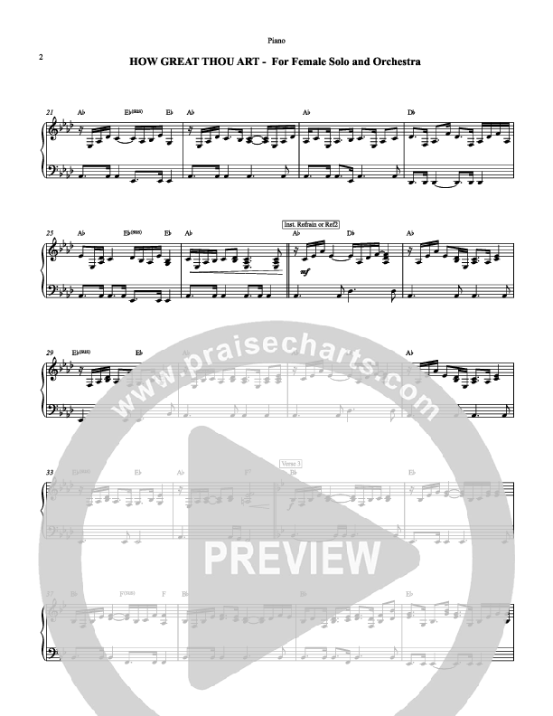 How Great Thou Art Piano Sheet (Chris Hansen)