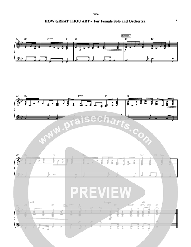 How Great Thou Art Piano Sheet (Chris Hansen)