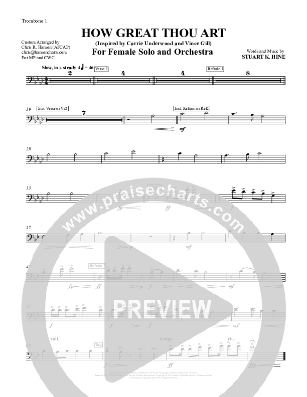 How Great Thou Art Trombone 1 (Chris Hansen)