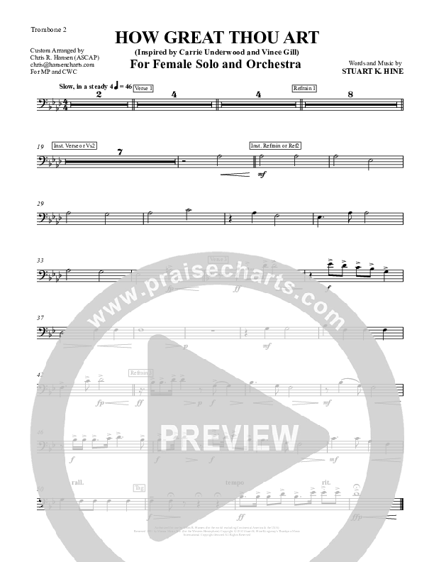 How Great Thou Art Trombone 2 (Chris Hansen)