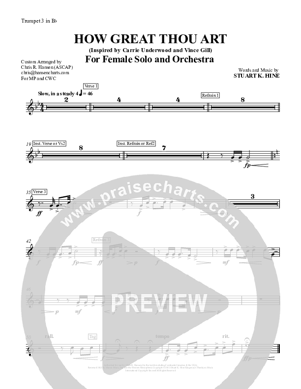 How Great Thou Art Trumpet 3 (Chris Hansen)