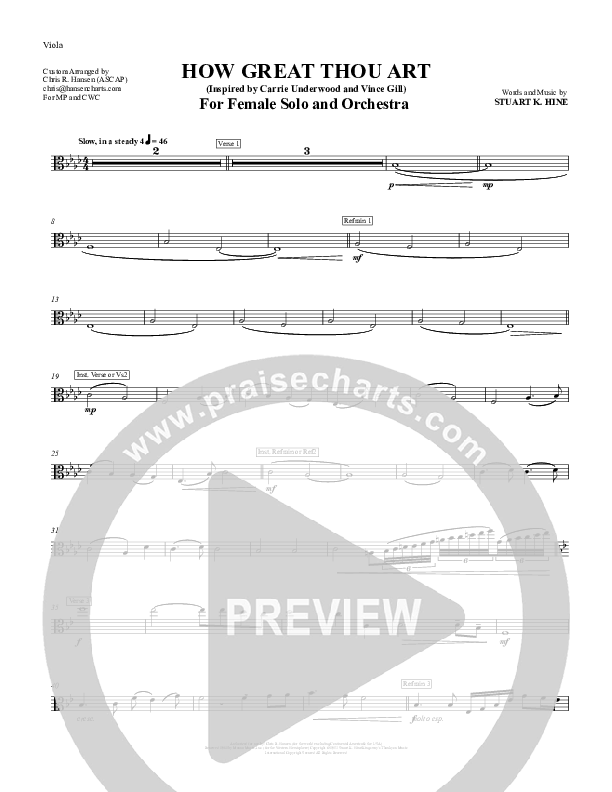 How Great Thou Art Viola (Chris Hansen)