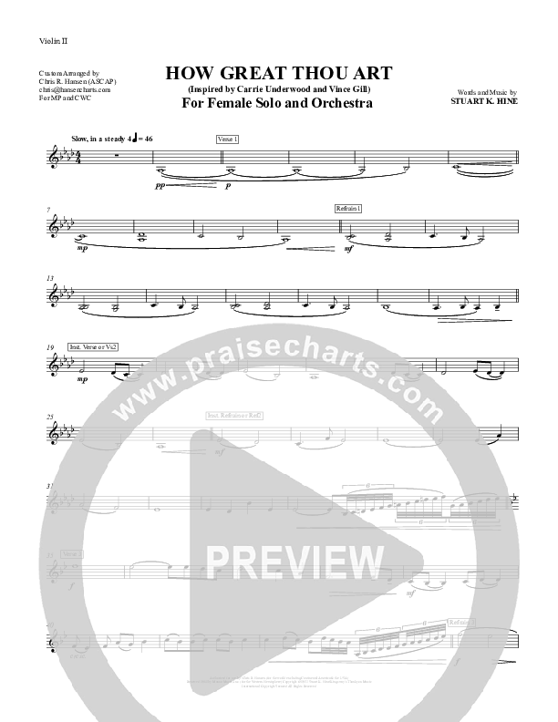 How Great Thou Art Violin 2 (Chris Hansen)