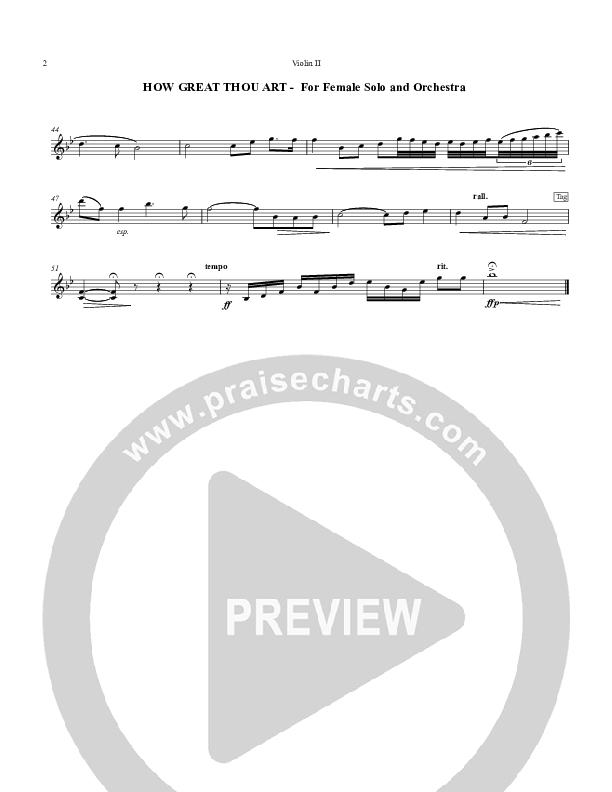 How Great Thou Art Violin 2 (Chris Hansen)