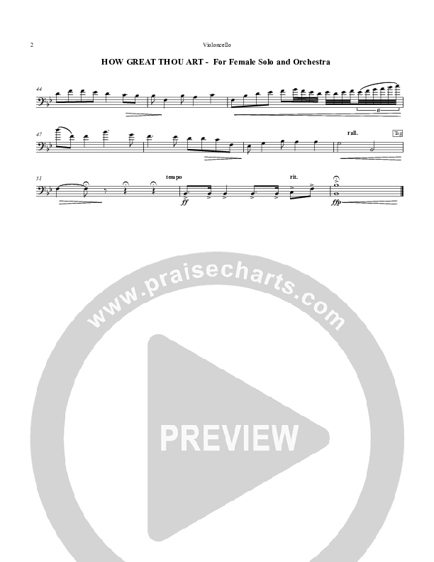 How Great Thou Art Violincello (Chris Hansen)