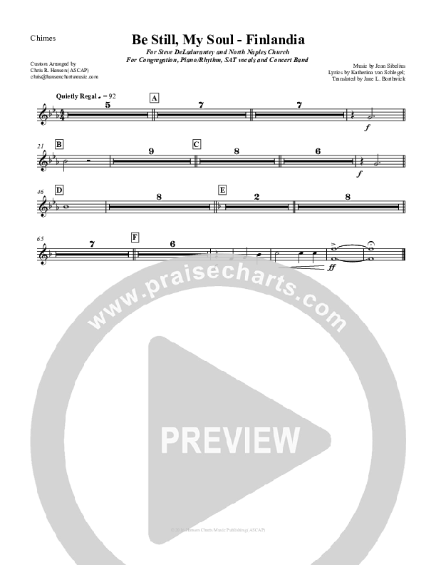Be Still My Soul (Finlandia) Chimes (Chris Hansen)