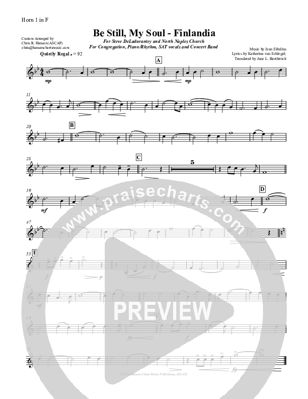 Be Still My Soul (Finlandia) French Horn 1 (Chris Hansen)