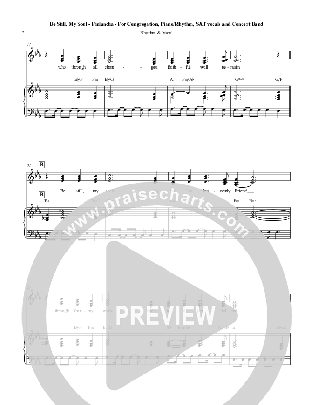 Be Still My Soul (Finlandia) Rhythm/Vocal (Chris Hansen)