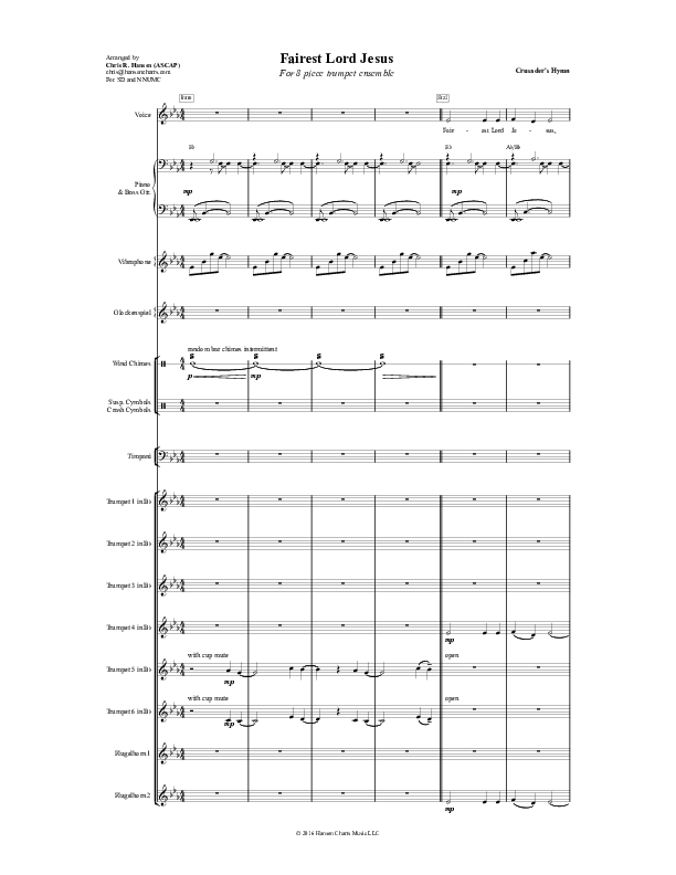 Fairest Lord Jesus Conductor's Score (Chris Hansen)