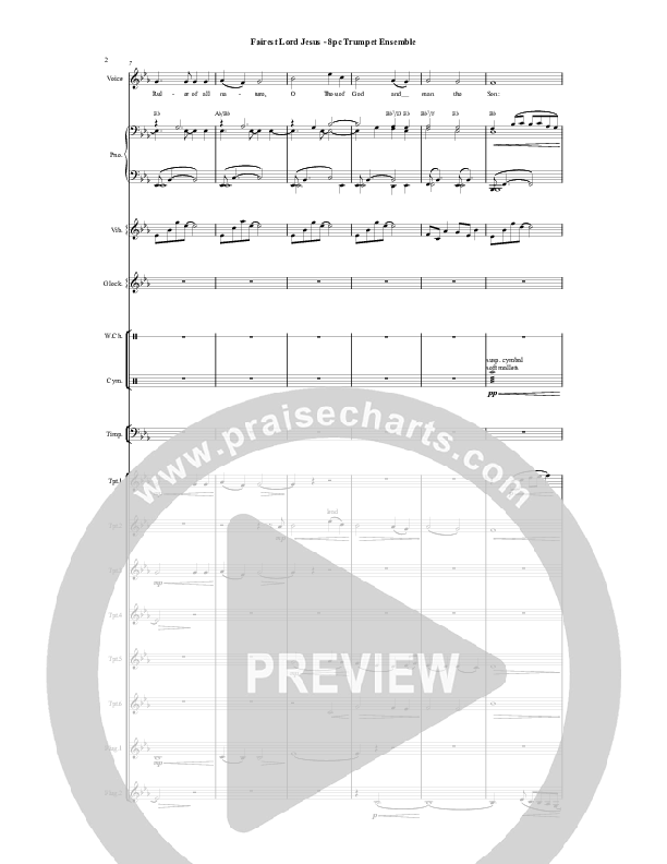 Fairest Lord Jesus Conductor's Score (Chris Hansen)