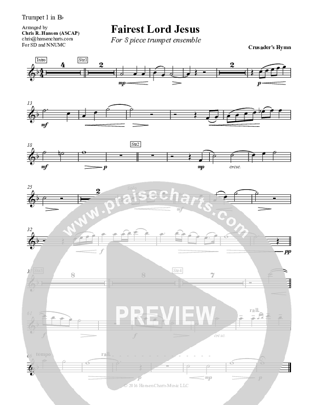 Fairest Lord Jesus Trumpet 1 (Chris Hansen)