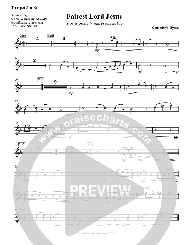 Fairest Lord Jesus Trumpet 2 (Chris Hansen)