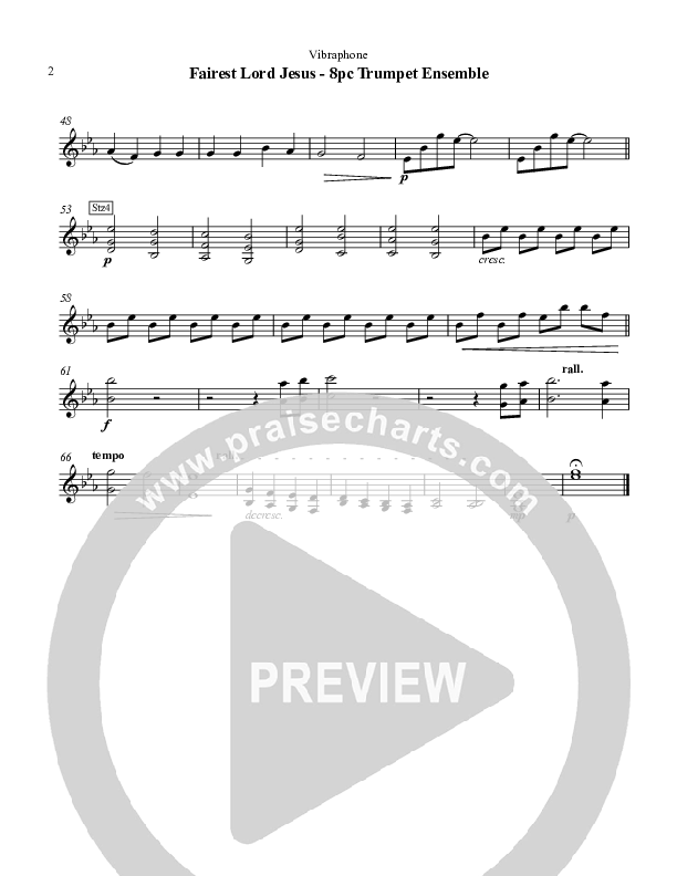 Fairest Lord Jesus Vibraphone (Chris Hansen)