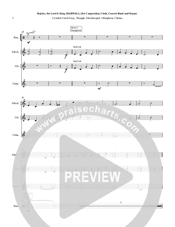 Rejoice The Lord Is King Percussion (Chris Hansen)