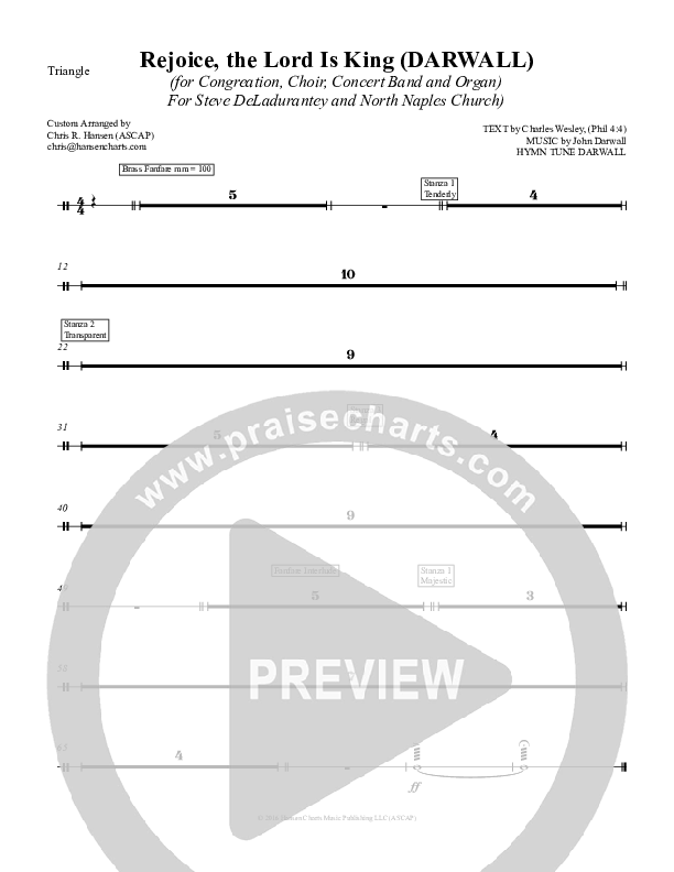 Rejoice The Lord Is King Triangle (Chris Hansen)