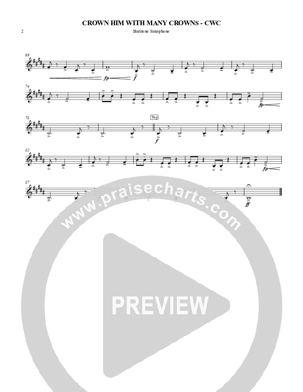 Crown Him With Many Crowns Bari Sax (Chris Hansen)