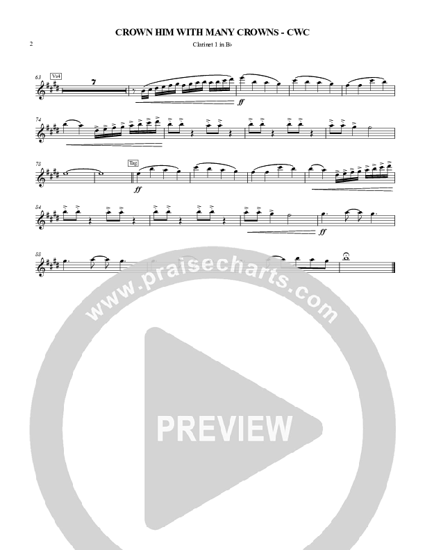 Crown Him With Many Crowns Clarinet (Chris Hansen)