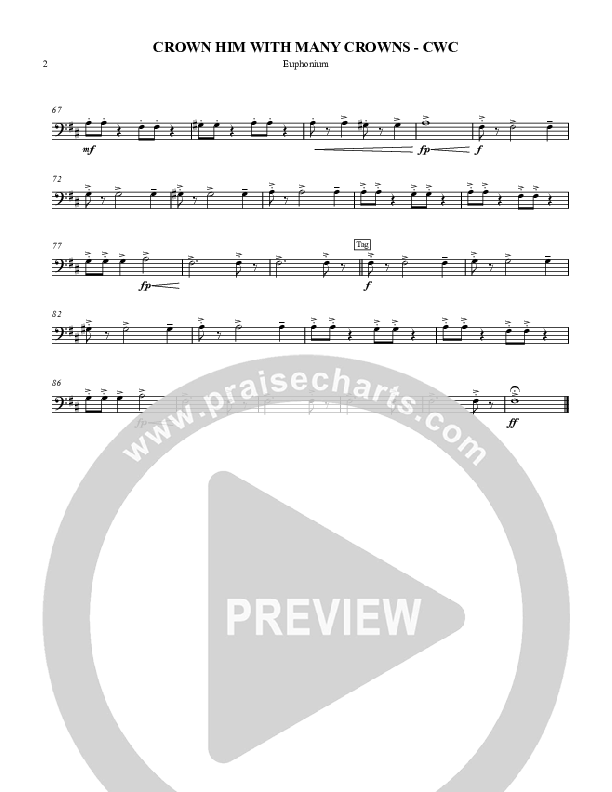 Crown Him With Many Crowns Euphonium (Chris Hansen)
