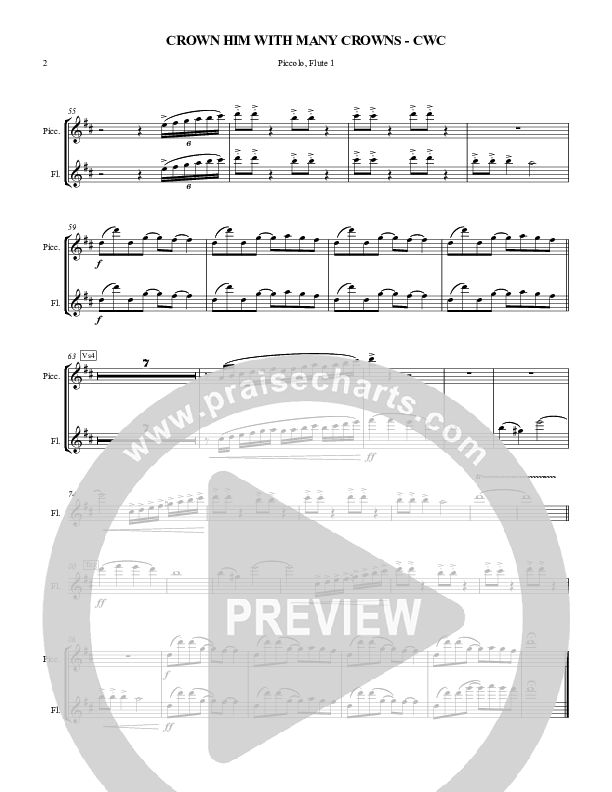 Crown Him With Many Crowns Flute/Piccolo (Chris Hansen)