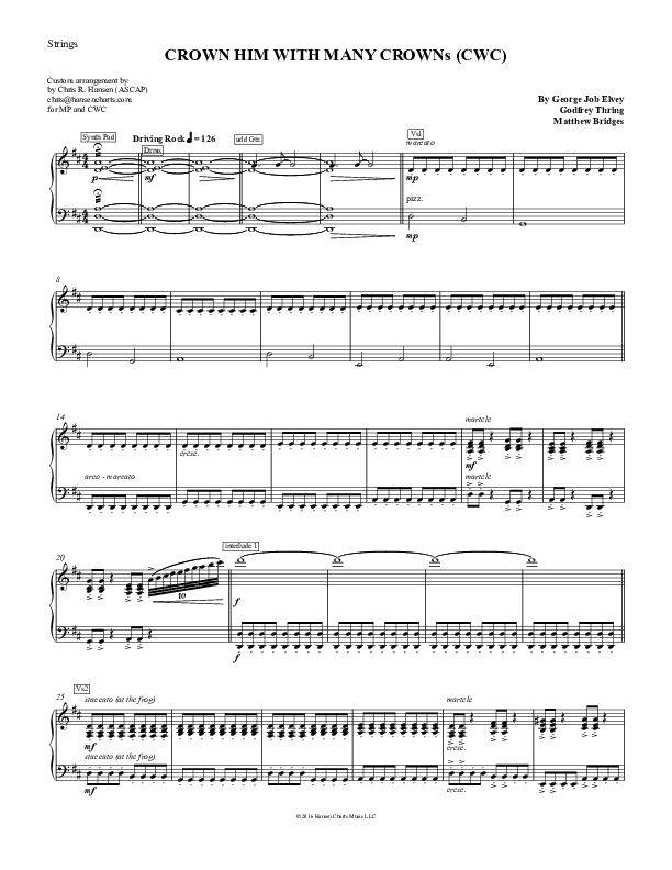 Crown Him With Many Crowns Strings (Chris Hansen)