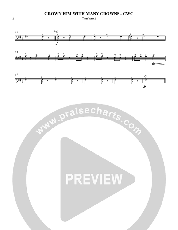 Crown Him With Many Crowns Trombone 2 (Chris Hansen)