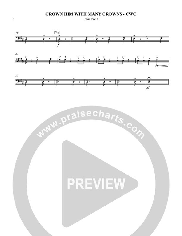 Crown Him With Many Crowns Trombone 3 (Chris Hansen)