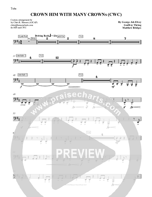Crown Him With Many Crowns Tuba (Chris Hansen)