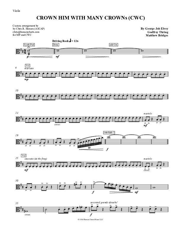 Crown Him With Many Crowns Viola (Chris Hansen)