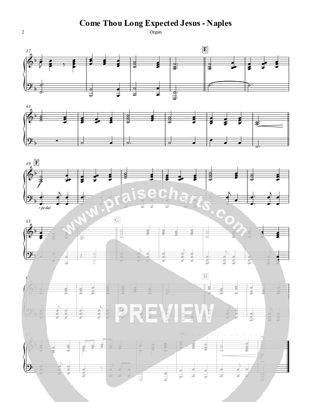 Come Thou Long Expected Jesus Lead Sheet (Chris Hansen)