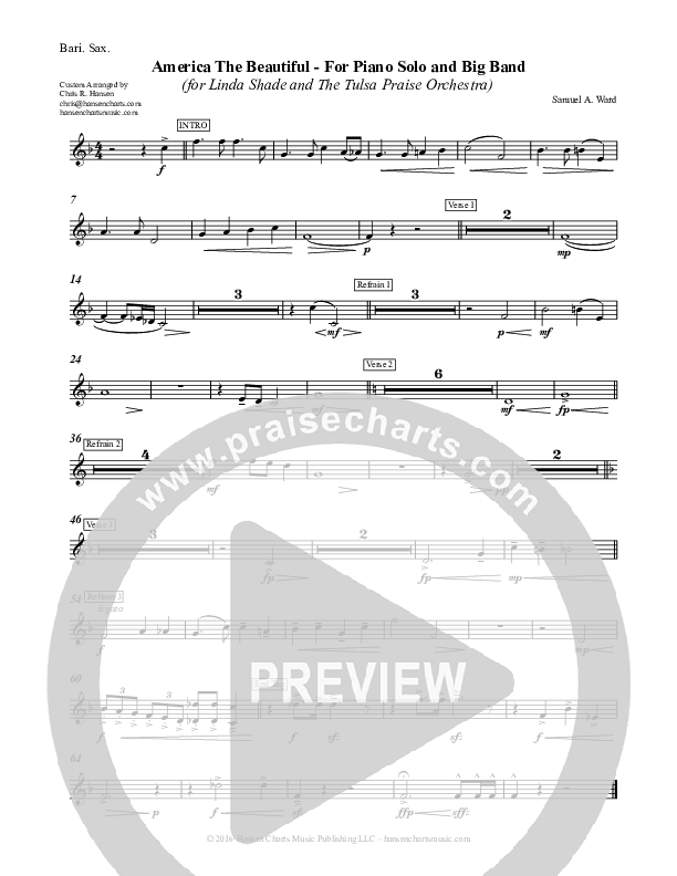 America The Beautiful Bari Sax (Chris Hansen)