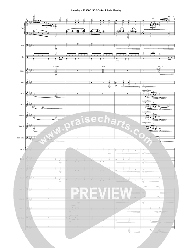 America The Beautiful Conductor's Score (Chris Hansen)
