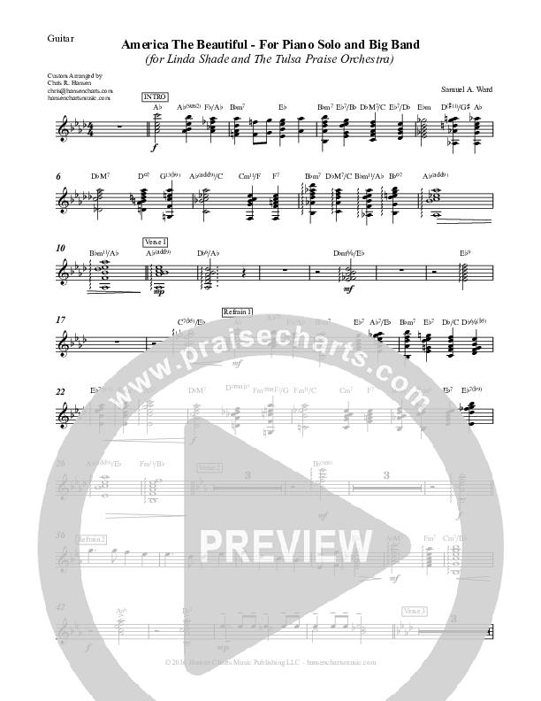 America The Beautiful Guitar (Chris Hansen)