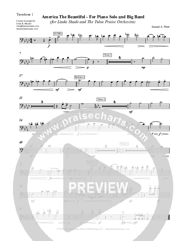 America The Beautiful Trombone 1 (Chris Hansen)