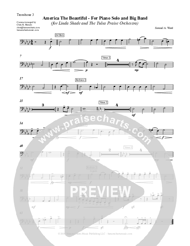 America The Beautiful Trombone 3 (Chris Hansen)