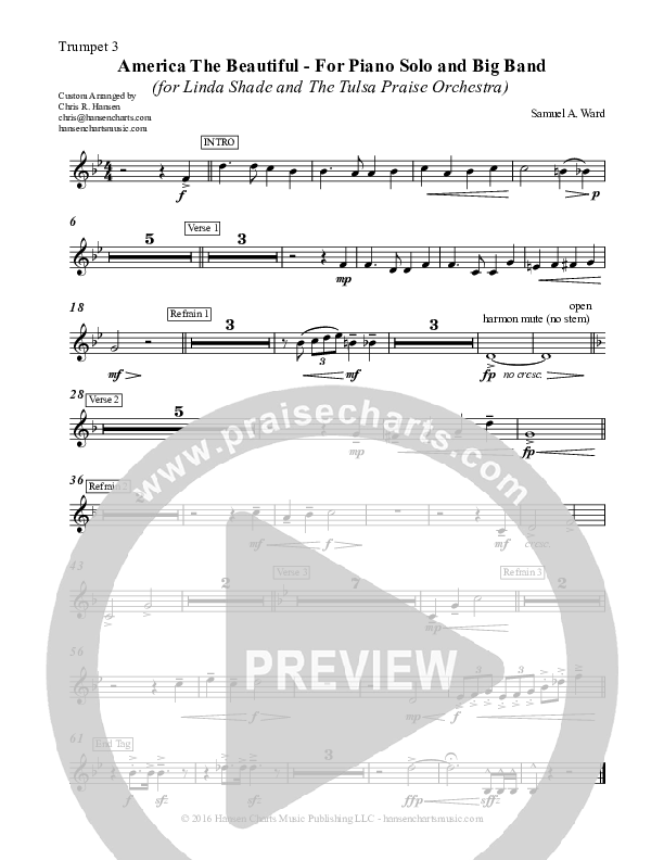 America The Beautiful Trumpet 3 (Chris Hansen)