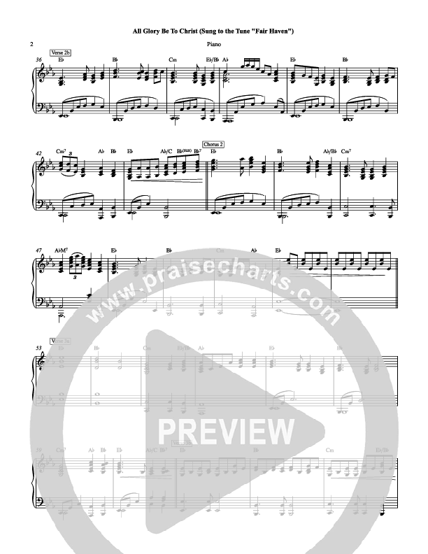 All Glory Be To Christ Piano Sheet (Chris Hansen)