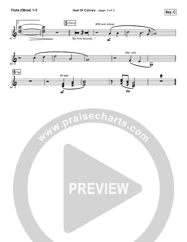 God Of Calvary Wind Pack (Passion / Chris Tomlin)