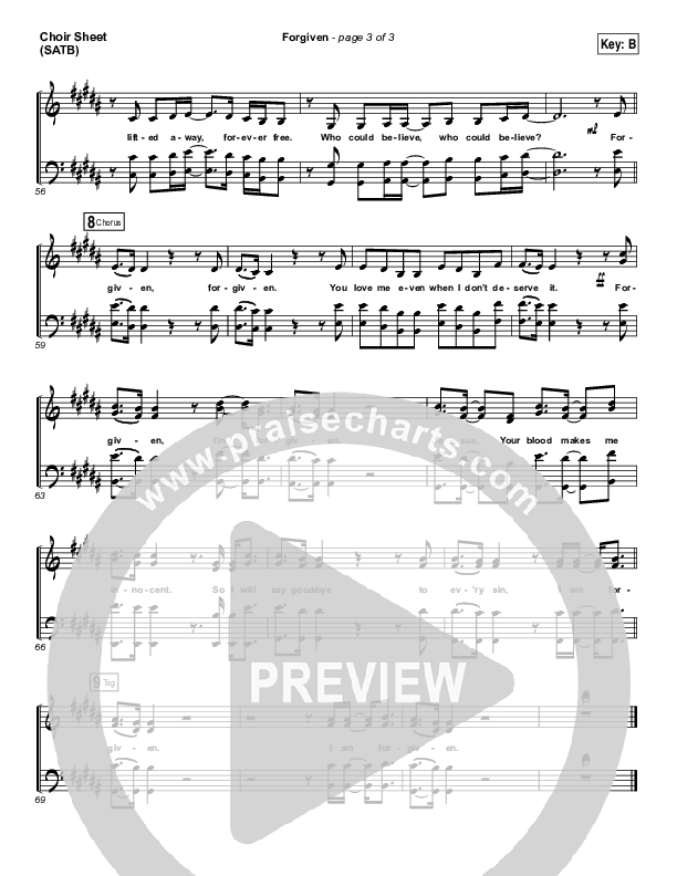 Forgiven Choir Vocals (SATB) (Passion / David Crowder)