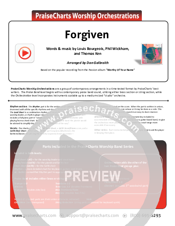 Forgiven Orchestration (Passion / David Crowder)