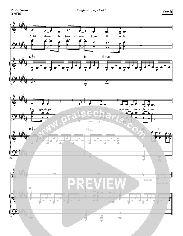 Forgiven Piano/Vocal & Lead (Passion / David Crowder)