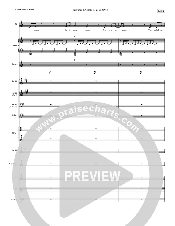 How Great Is Your Love Conductor's Score (Passion / Kristian Stanfill)